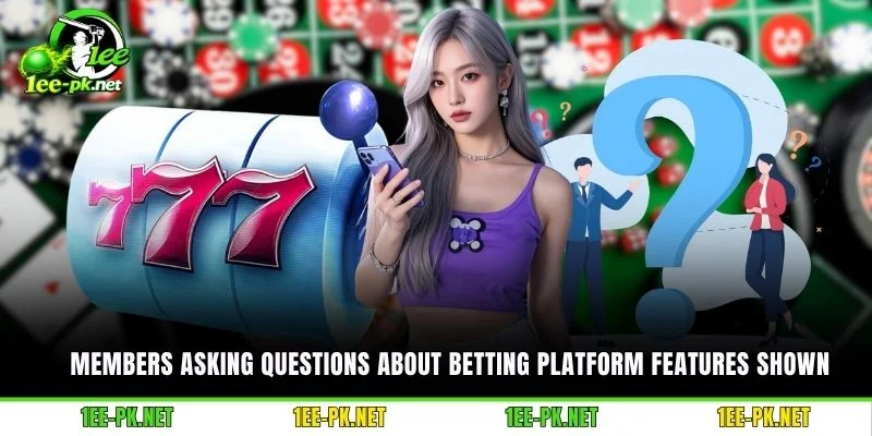 Members asking questions about betting platform features shown.