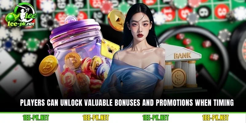 Players can unlock valuable bonuses and promotions when timing